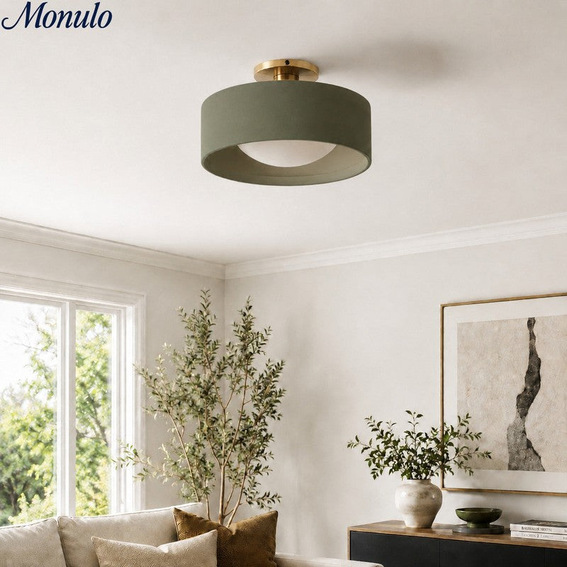 Flush Mount Ceiling Light - Modern Drum Shade