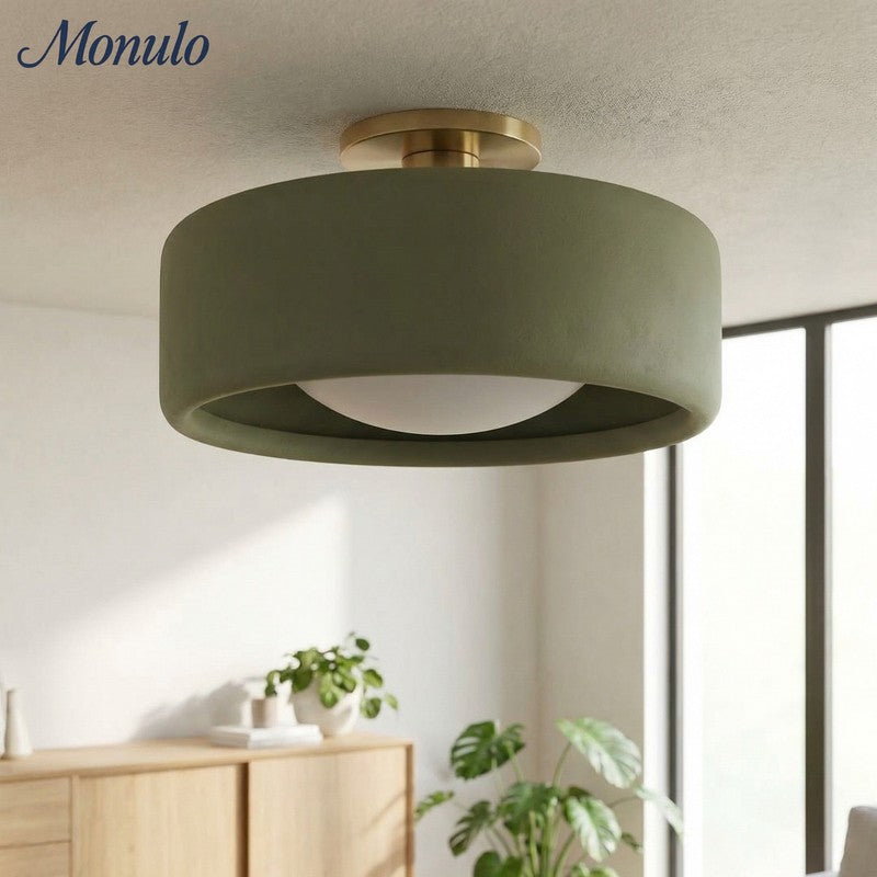 Flush Mount Ceiling Light - Modern Drum Shade