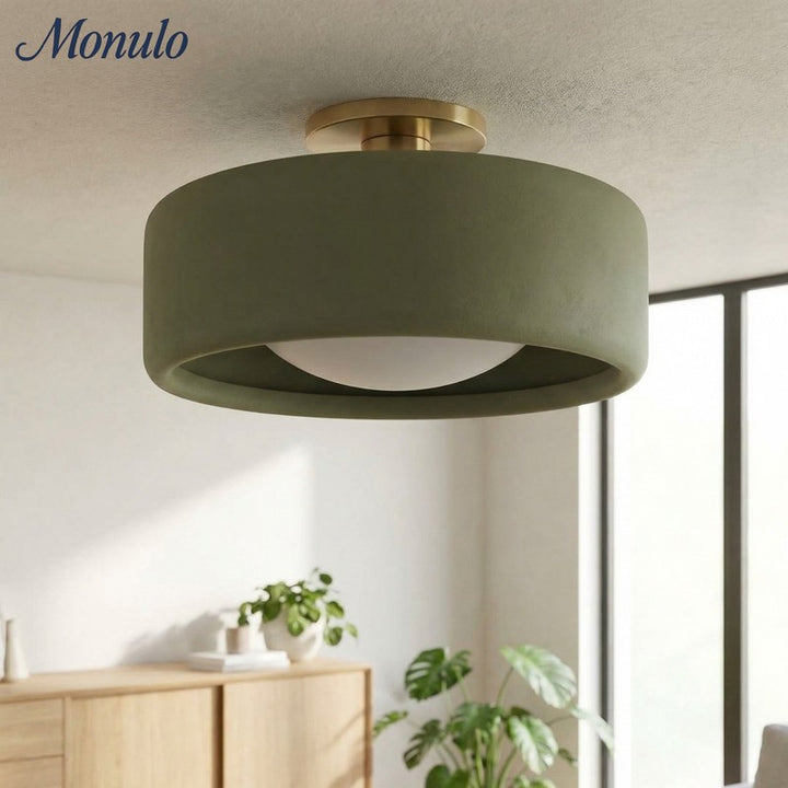 Flush Mount Ceiling Light - Modern Drum Shade