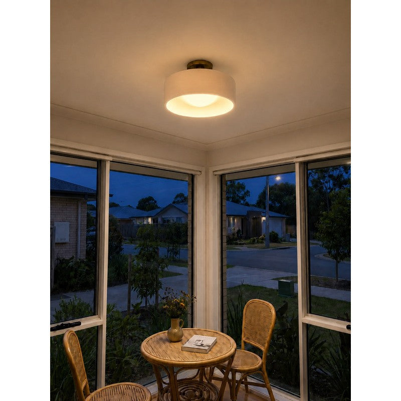 Flush Mount Ceiling Light - Modern Drum Shade
