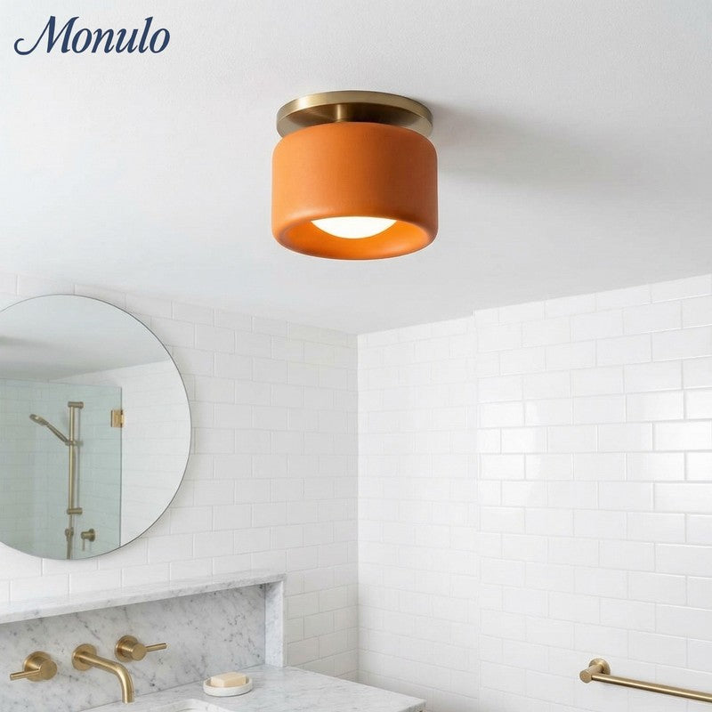 Flush Mount Ceiling Light - Modern Drum Shade