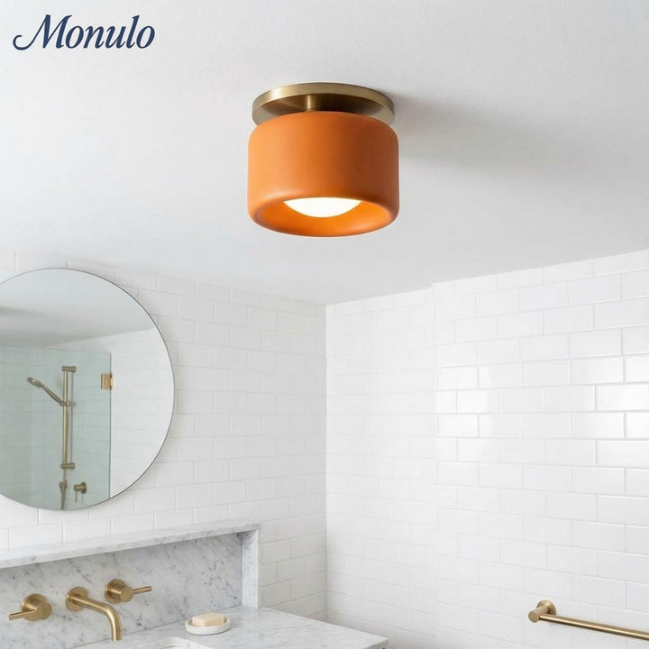 Flush Mount Ceiling Light - Modern Drum Shade