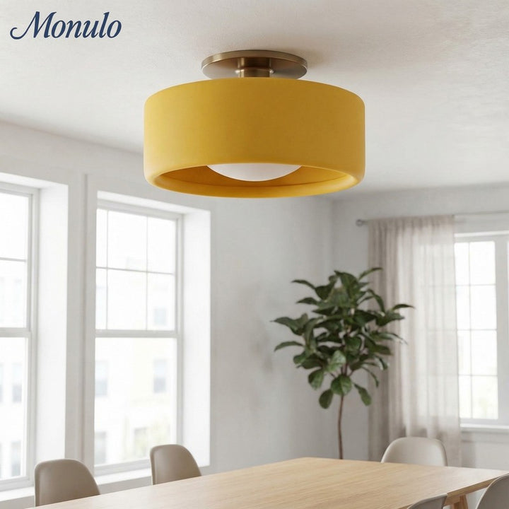 Flush Mount Ceiling Light - Modern Drum Shade