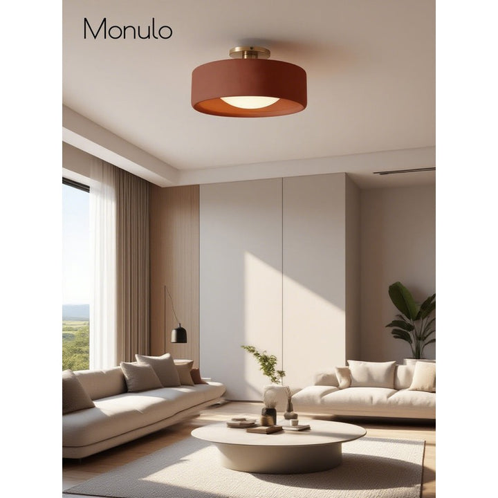 Flush Mount Ceiling Light - Modern Drum Shade