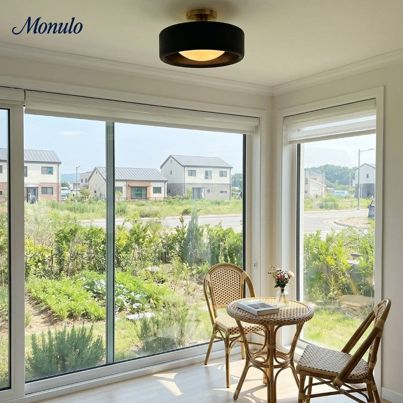 Flush Mount Ceiling Light - Modern Drum Shade