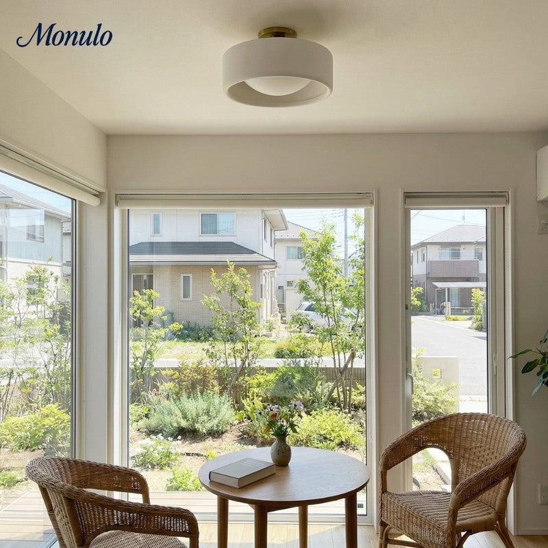 Flush Mount Ceiling Light - Modern Drum Shade