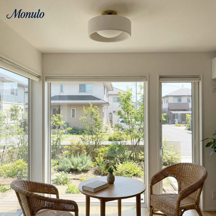Flush Mount Ceiling Light - Modern Drum Shade