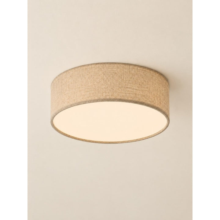 Flush Mount Ceiling Light - Round Drum Shade