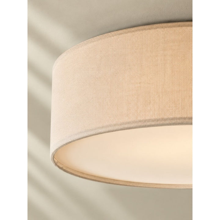 Flush Mount Ceiling Light - Round Drum Shade