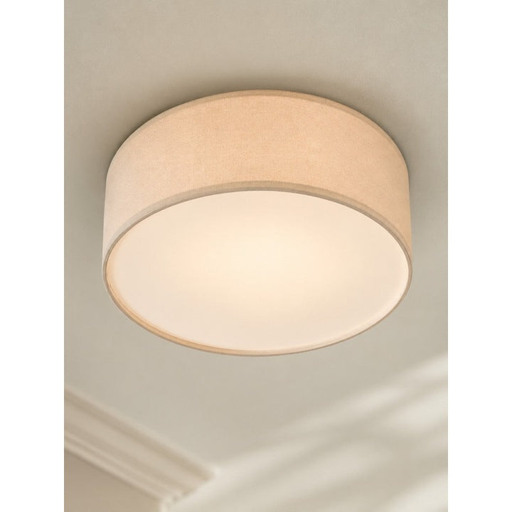 Flush Mount Ceiling Light - Round Drum Shade