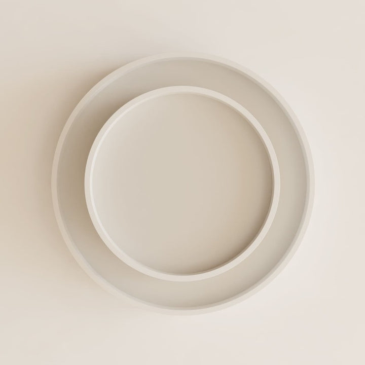 Flush Mount Ceiling Light - Two-Tier Ring in White