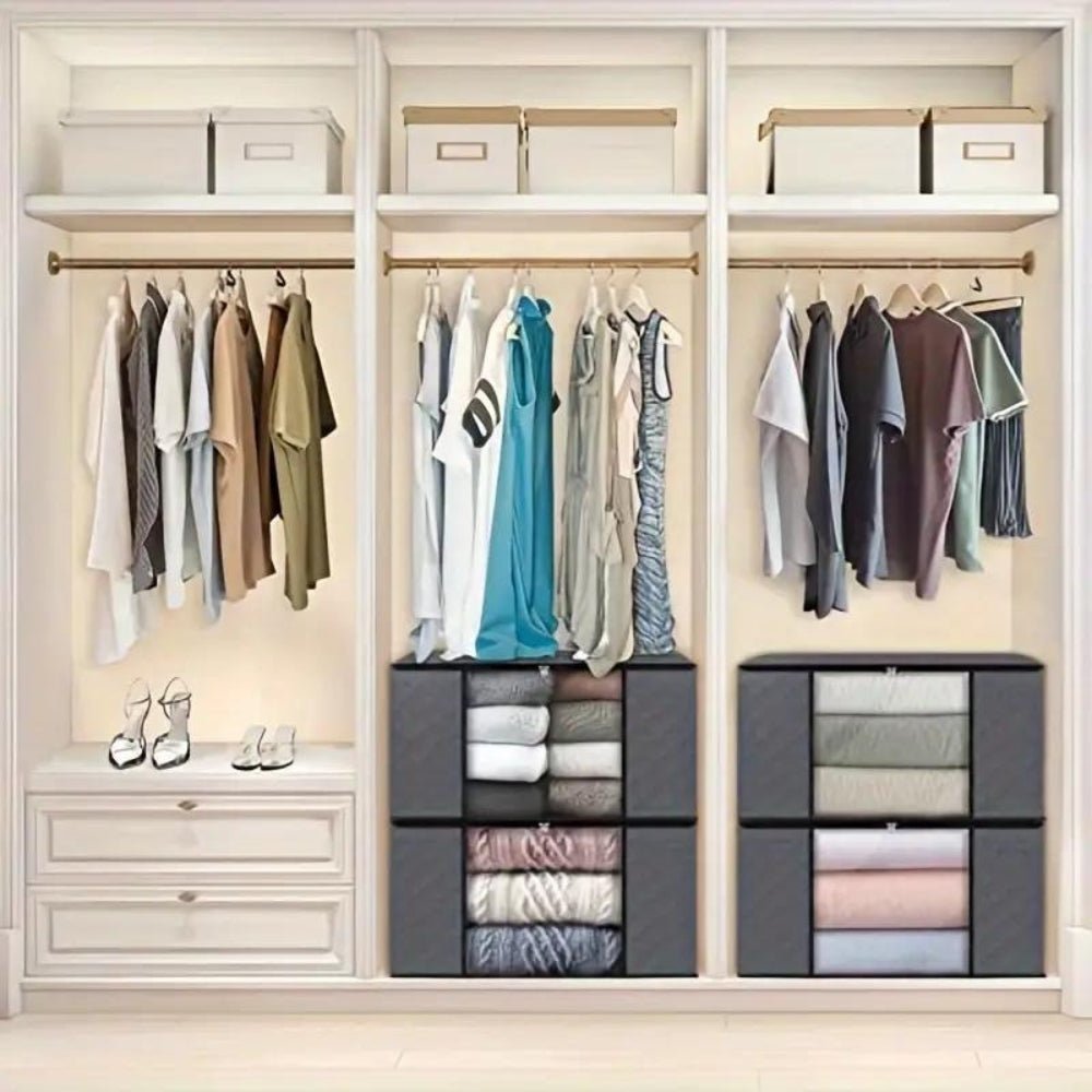 Foldable Storage Bags | Non-Woven Wardrobe Organiser with Window