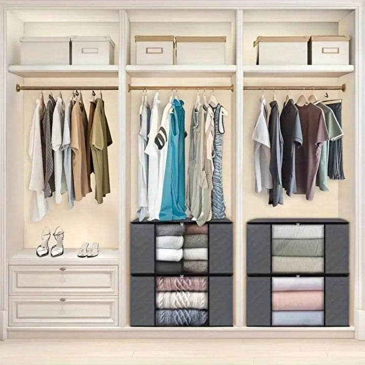 Foldable Storage Bags | Non-Woven Wardrobe Organiser with Window