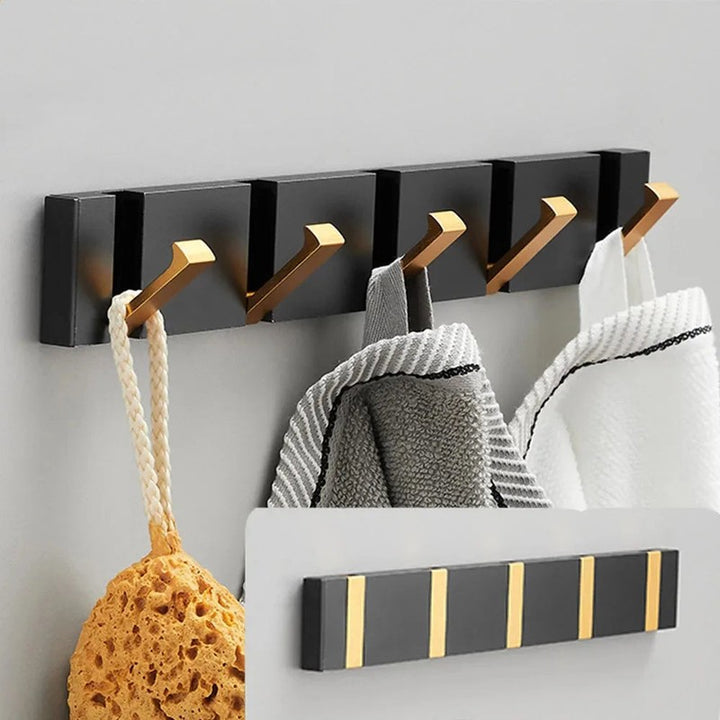 Foldable Wall-Mounted Hook Rack - Fold-Flat Hooks