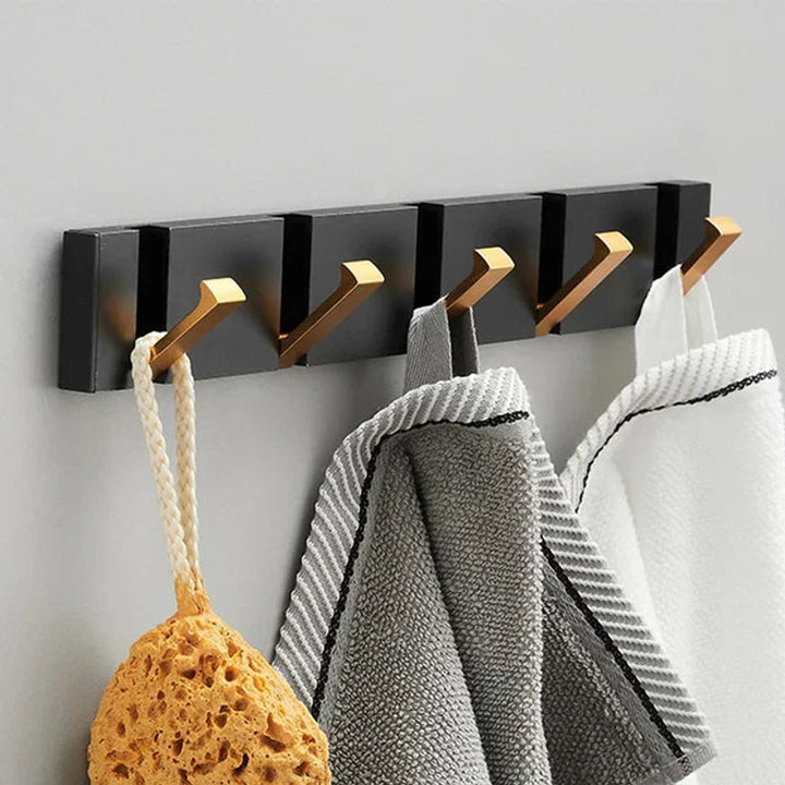 Foldable Wall-Mounted Hook Rack - Fold-Flat Hooks