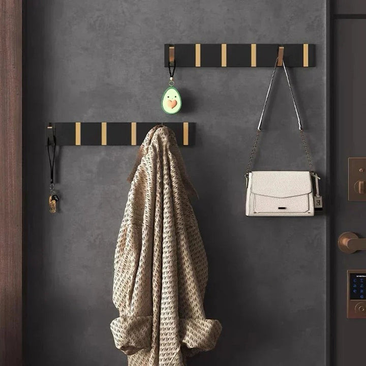 Foldable Wall-Mounted Hook Rack - Fold-Flat Hooks