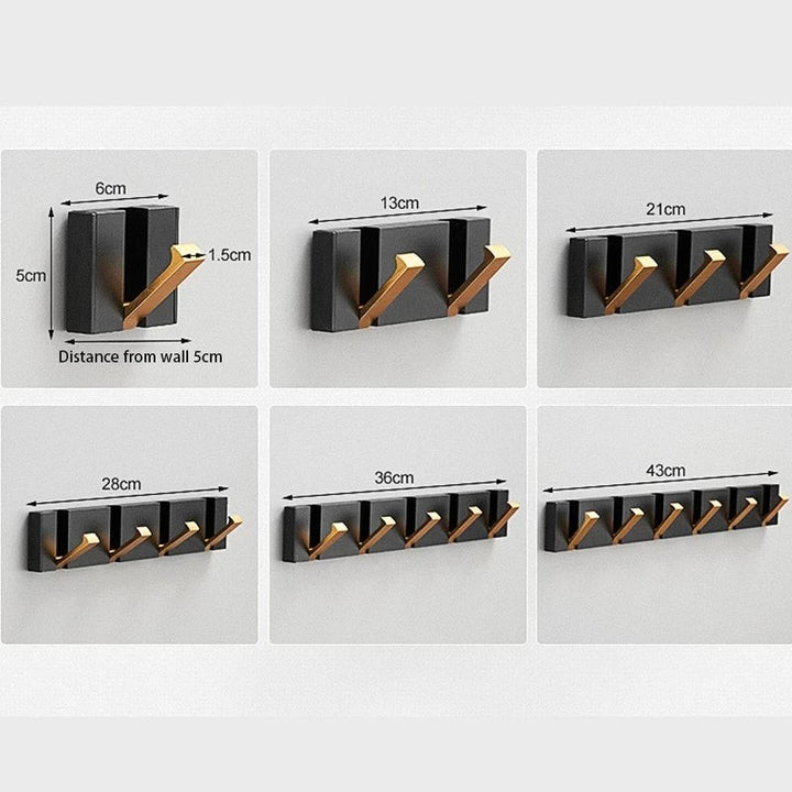 Foldable Wall-Mounted Hook Rack - Fold-Flat Hooks