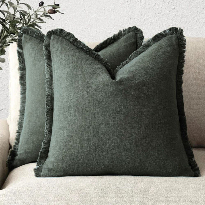 Frill Cotton Linen Cushion Cover | Soft Nordic Ruffle Cushion Cover