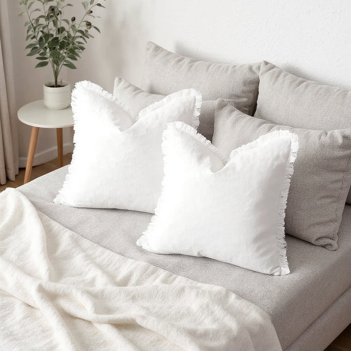 Frill Cotton Linen Cushion Cover | Soft Nordic Ruffle Cushion Cover