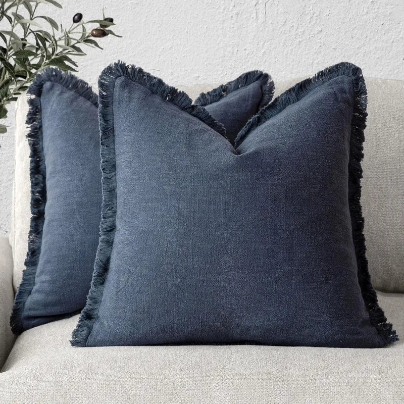 Frill Cotton Linen Cushion Cover | Soft Nordic Ruffle Cushion Cover