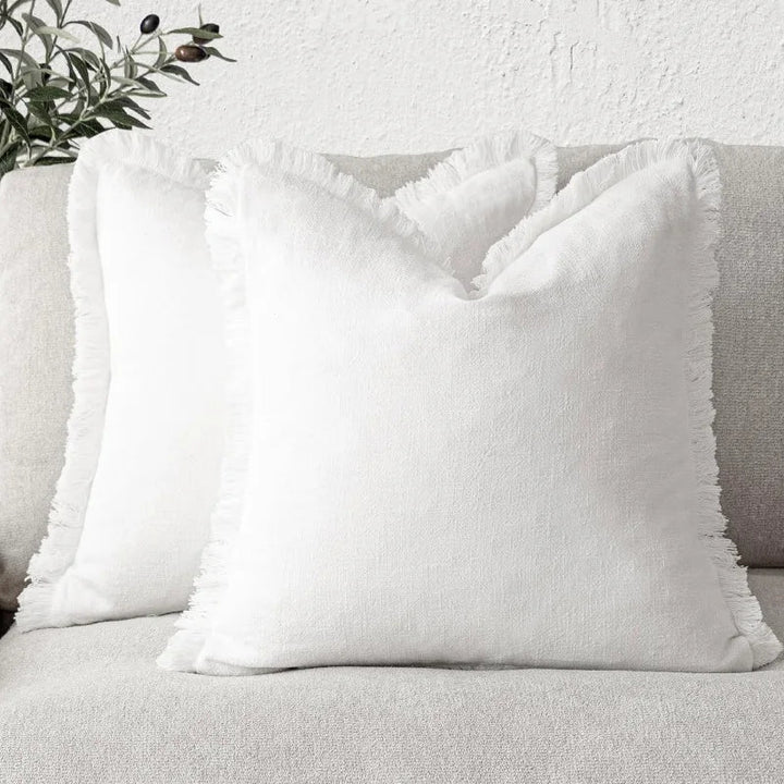 Frill Cotton Linen Cushion Cover | Soft Nordic Ruffle Cushion Cover