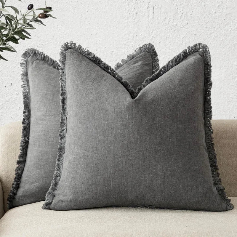 Frill Cotton Linen Cushion Cover | Soft Nordic Ruffle Cushion Cover