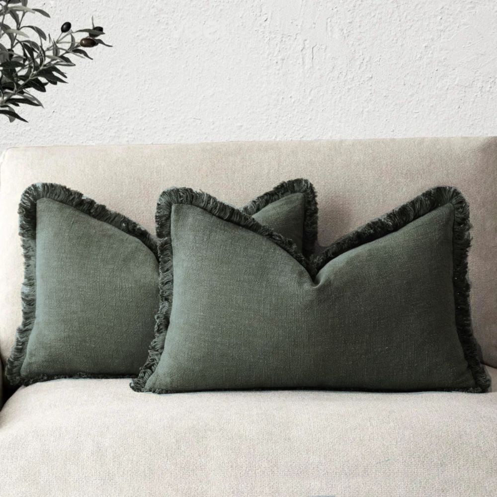 Frill Cotton Linen Cushion Cover | Soft Nordic Ruffle Cushion Cover