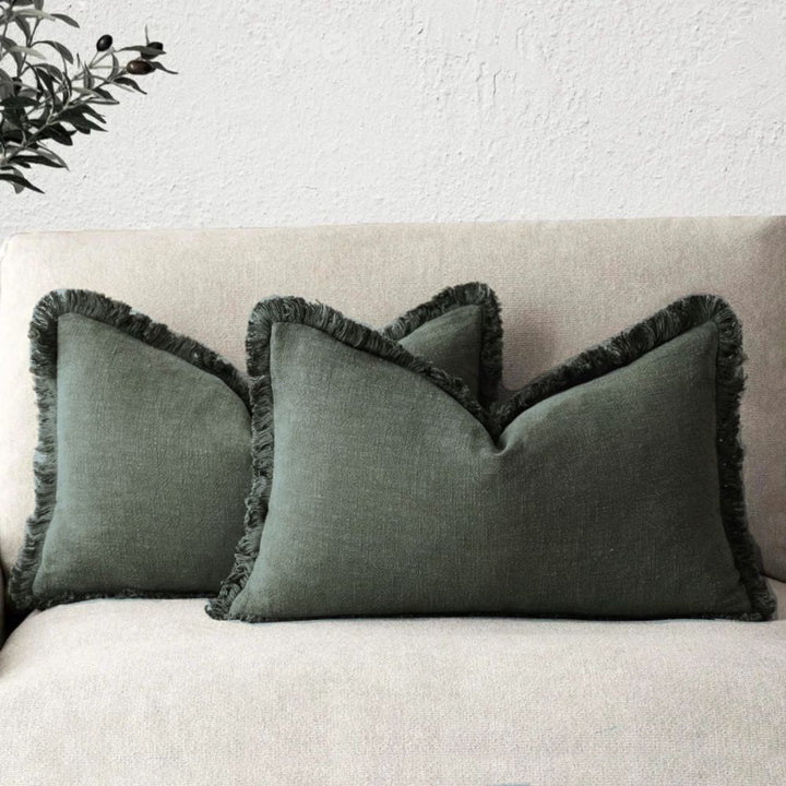 Frill Cotton Linen Cushion Cover | Soft Nordic Ruffle Cushion Cover