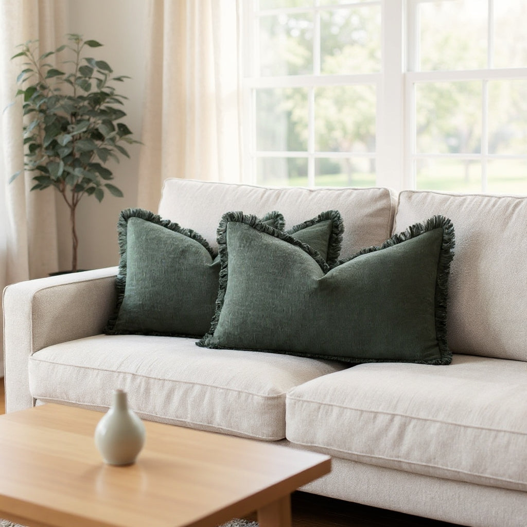 Frill Cotton Linen Cushion Cover | Soft Nordic Ruffle Cushion Cover