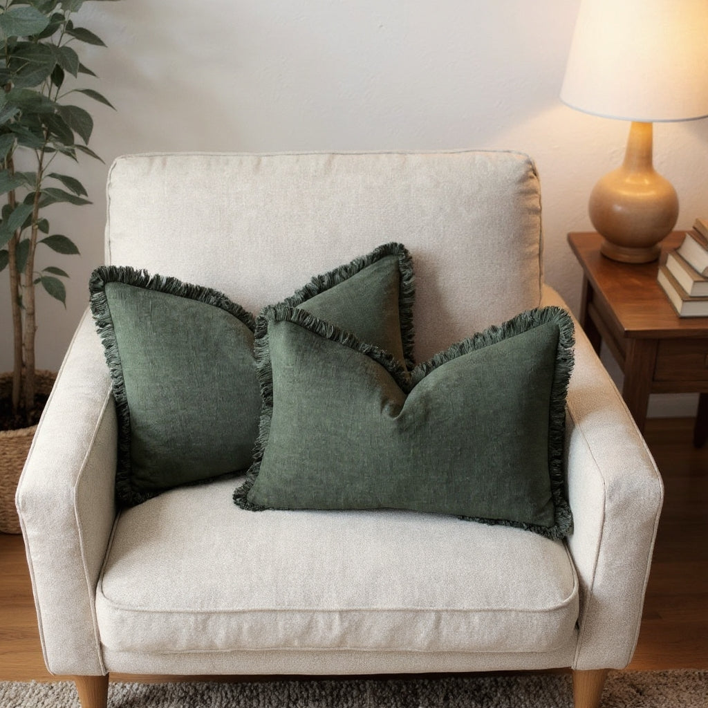 Frill Cotton Linen Cushion Cover | Soft Nordic Ruffle Cushion Cover