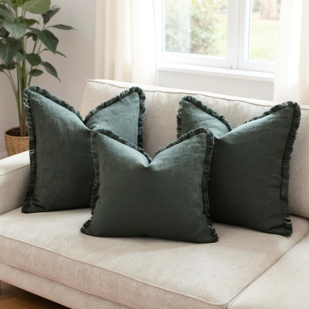 Frill Cotton Linen Cushion Cover | Soft Nordic Ruffle Cushion Cover