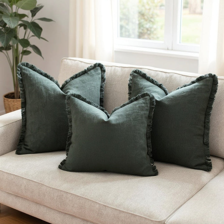 Frill Cotton Linen Cushion Cover | Soft Nordic Ruffle Cushion Cover