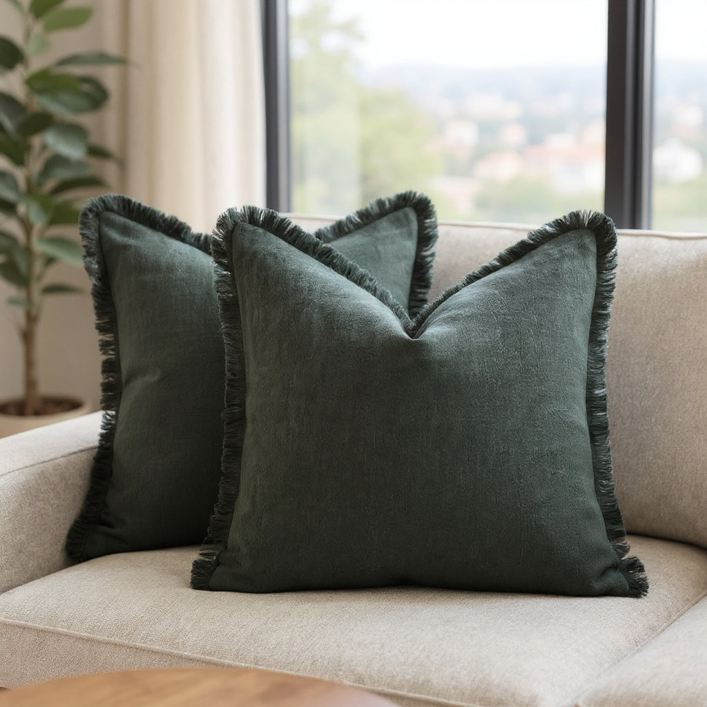 Frill Cotton Linen Cushion Cover | Soft Nordic Ruffle Cushion Cover