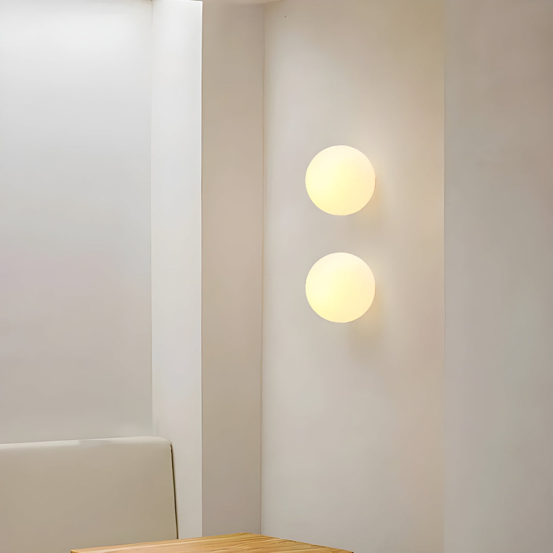 Frosted Glass Globe Wall Light | Modern Minimalist Bedroom Wall Sconce