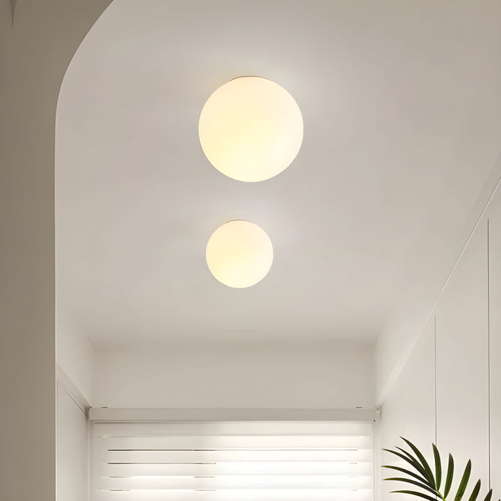 Frosted Glass Globe Wall Light | Modern Minimalist Bedroom Wall Sconce