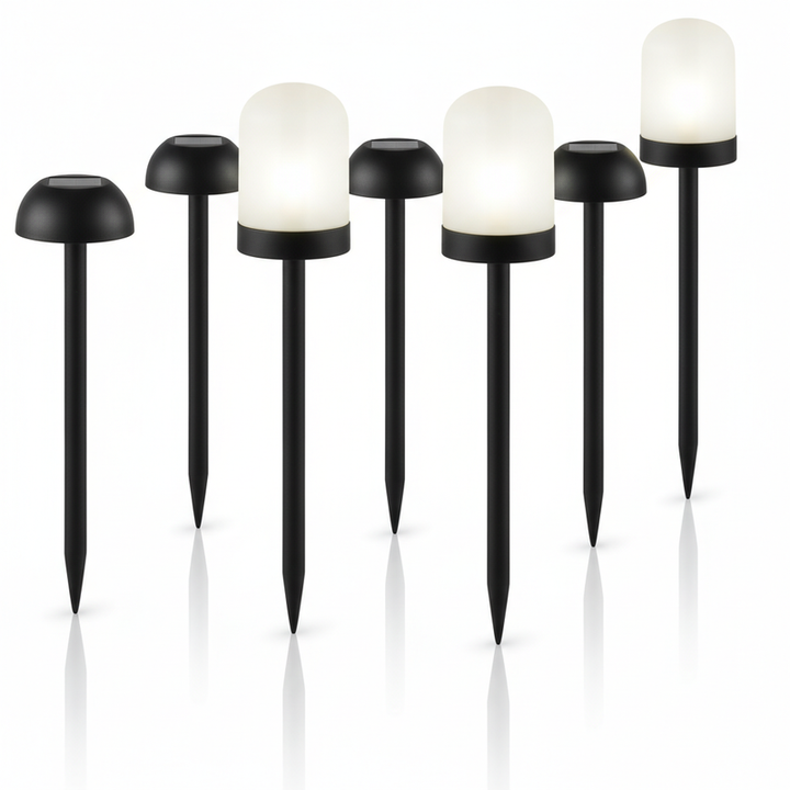 Glow Path Solar Stake Lights, Set of 6