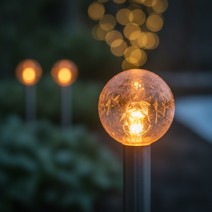 Glow Path Solar Stake Lights, Set of 6