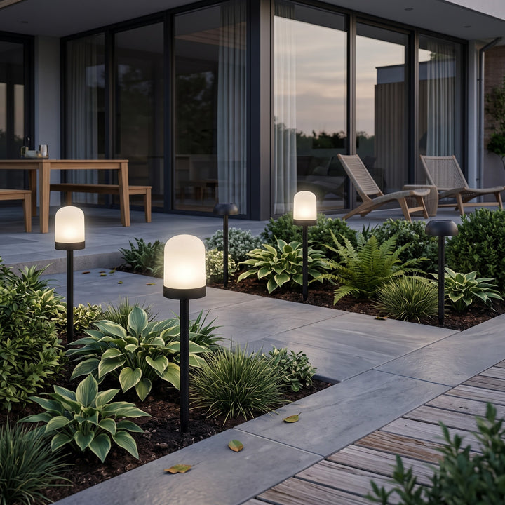 Glow Path Solar Stake Lights, Set of 6