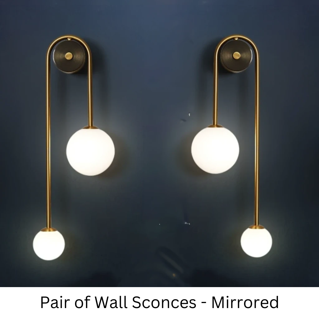 Gold Globe Wall Sconce | Elegant Nordic Opal Glass Wall Light