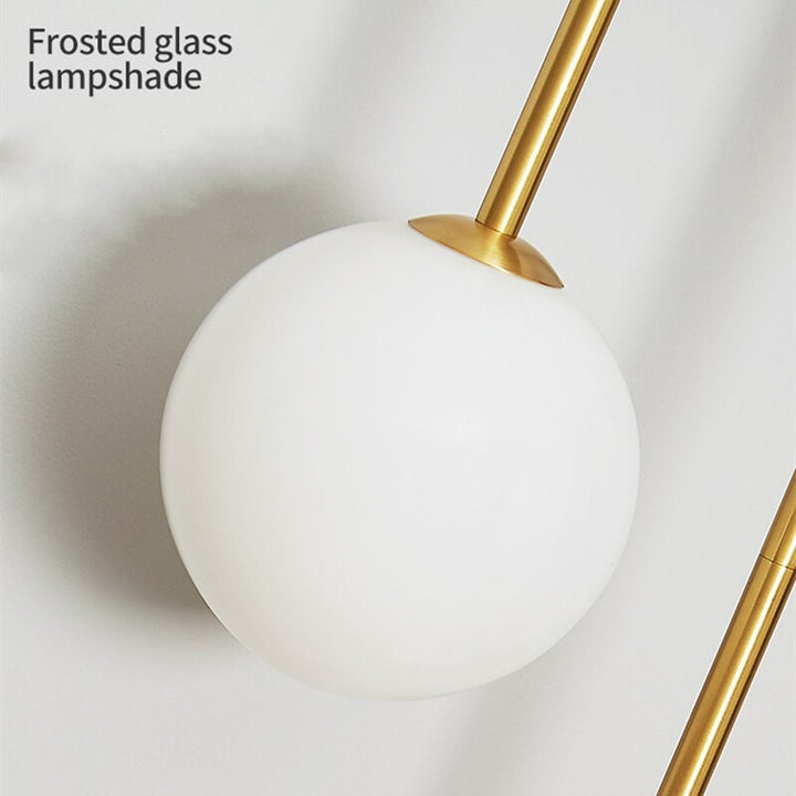 Gold Globe Wall Sconce | Elegant Nordic Opal Glass Wall Light