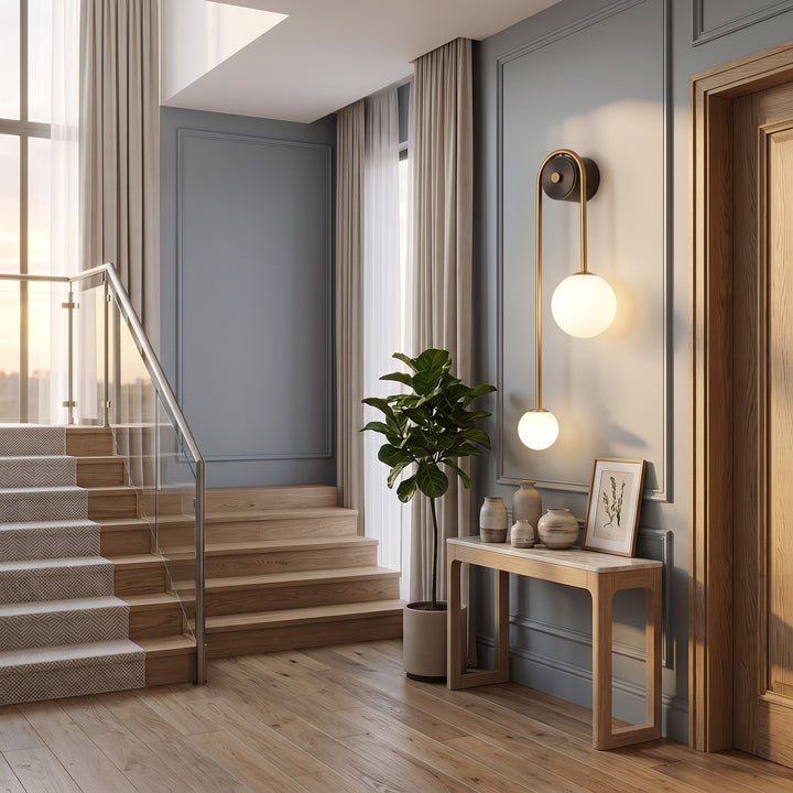 Gold Globe Wall Sconce