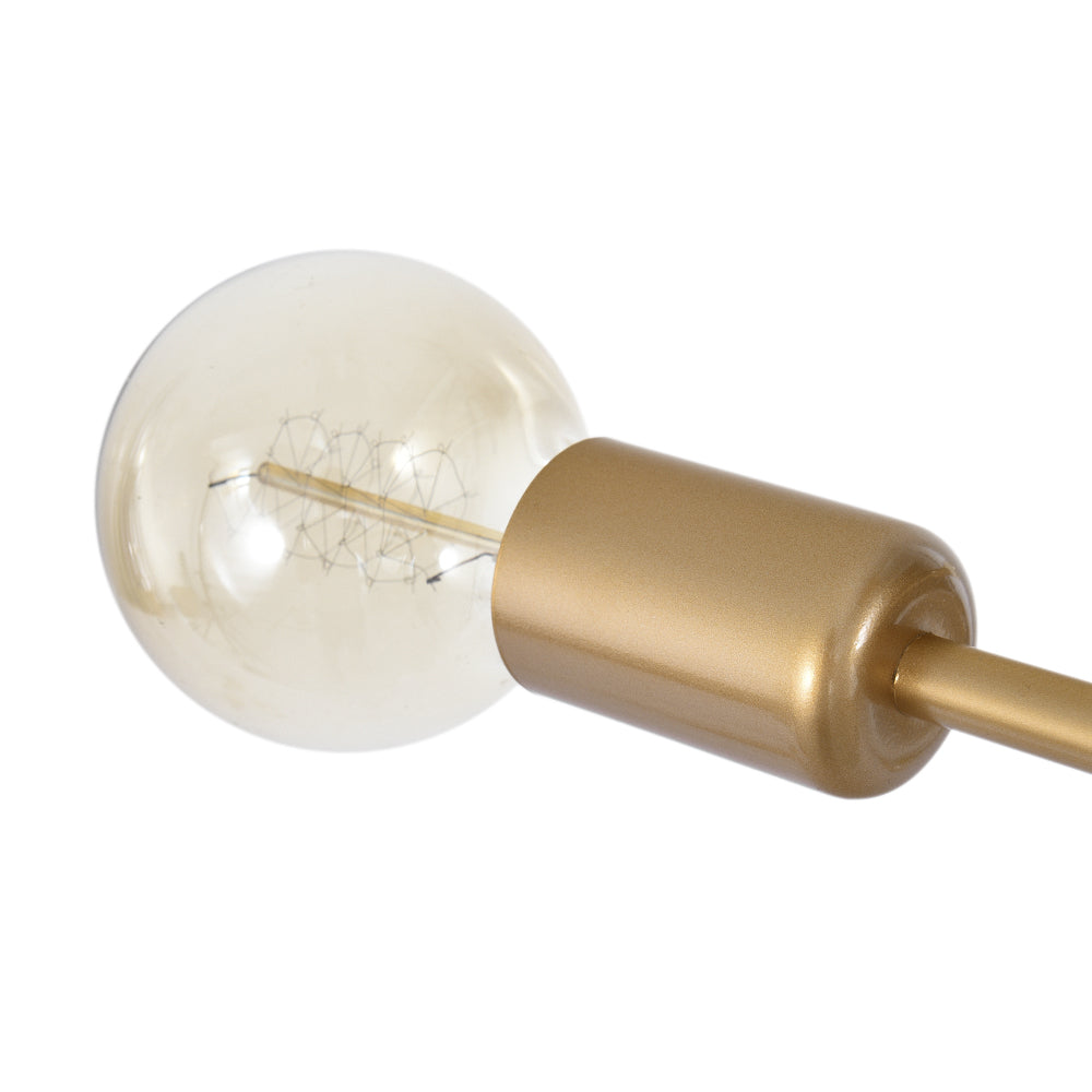 Gold Sputnik Ceiling Light | Mid-Century 6-Light Semi-Flush Light