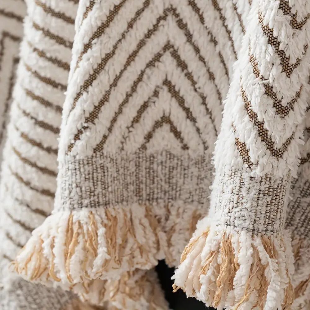 Herringbone Sofa Cover | Anti-Slip Microfibre Sofa Throw