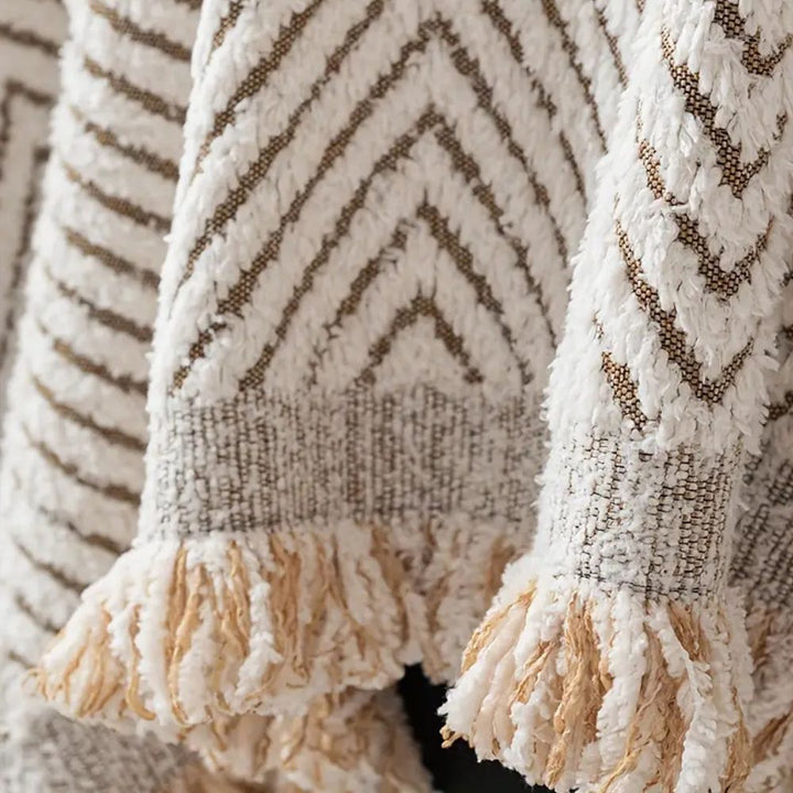 Herringbone Sofa Cover | Anti-Slip Microfibre Sofa Throw