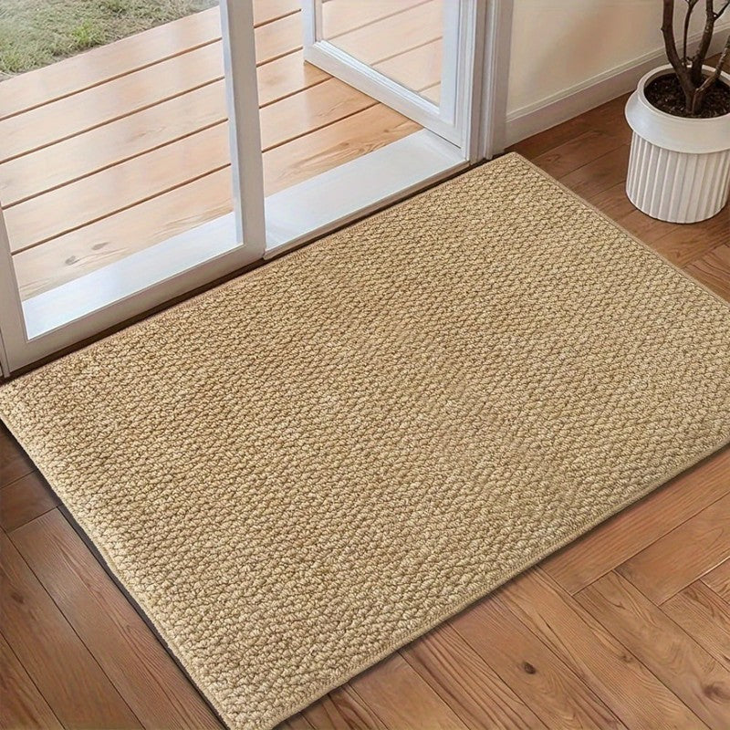 Indoor Door Mat - Rectangular Woven Beige