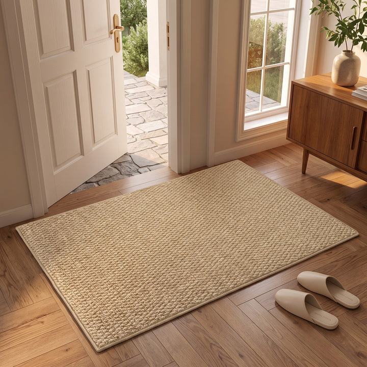 Indoor Door Mat - Rectangular Woven Beige