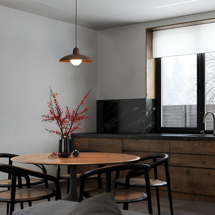 Kira | Wabi-Sabi Iron Walnut Pendant Light