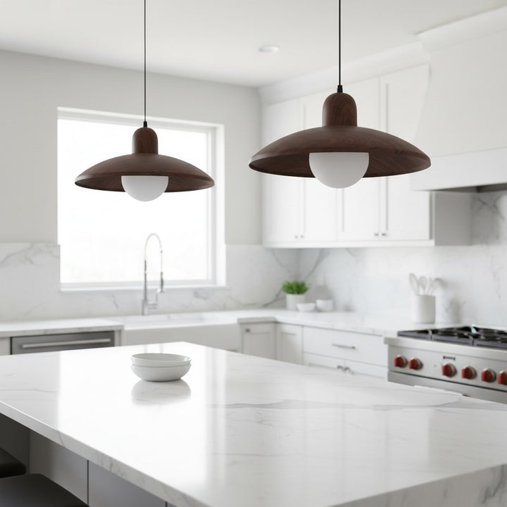 Kira | Wabi-Sabi Iron Walnut Pendant Light