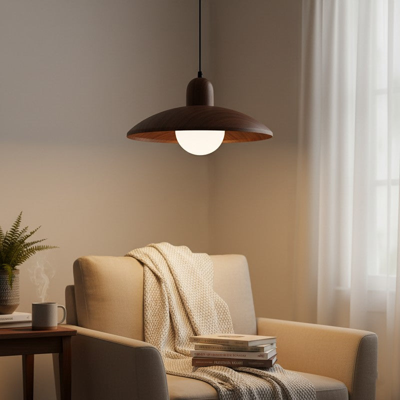 Kira | Wabi-Sabi Iron Walnut Pendant Light