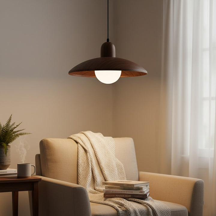 Kira | Wabi-Sabi Iron Walnut Pendant Light